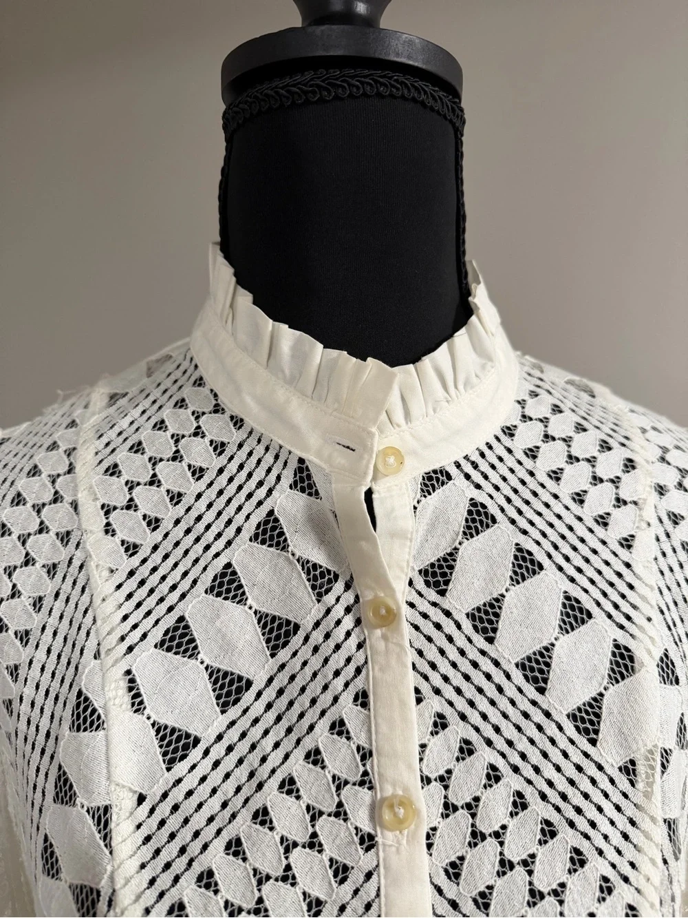 Anthropologie Laced Buttondown